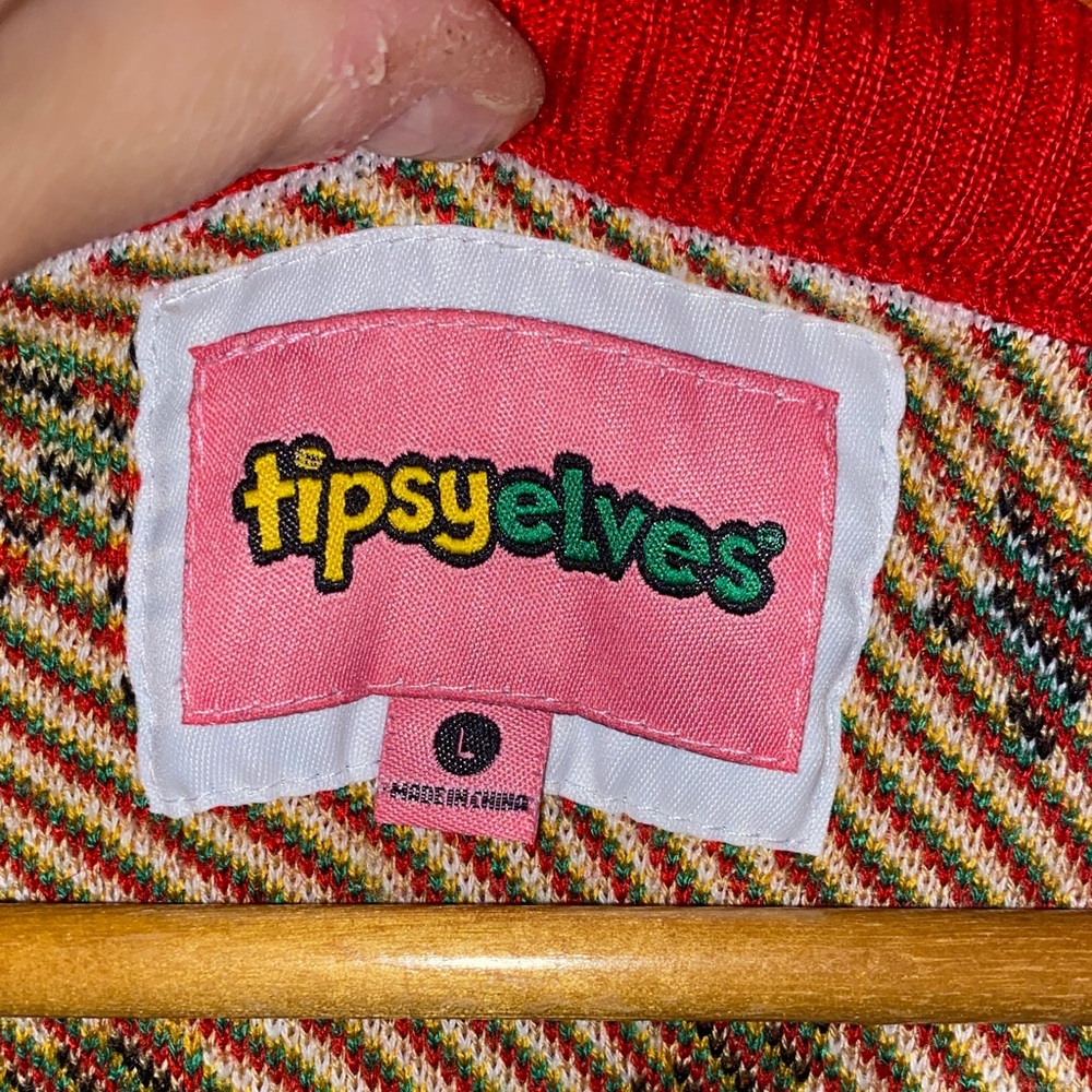 Tipsy Elves Black and Red Festive Cardigan - Picture 3 of 5